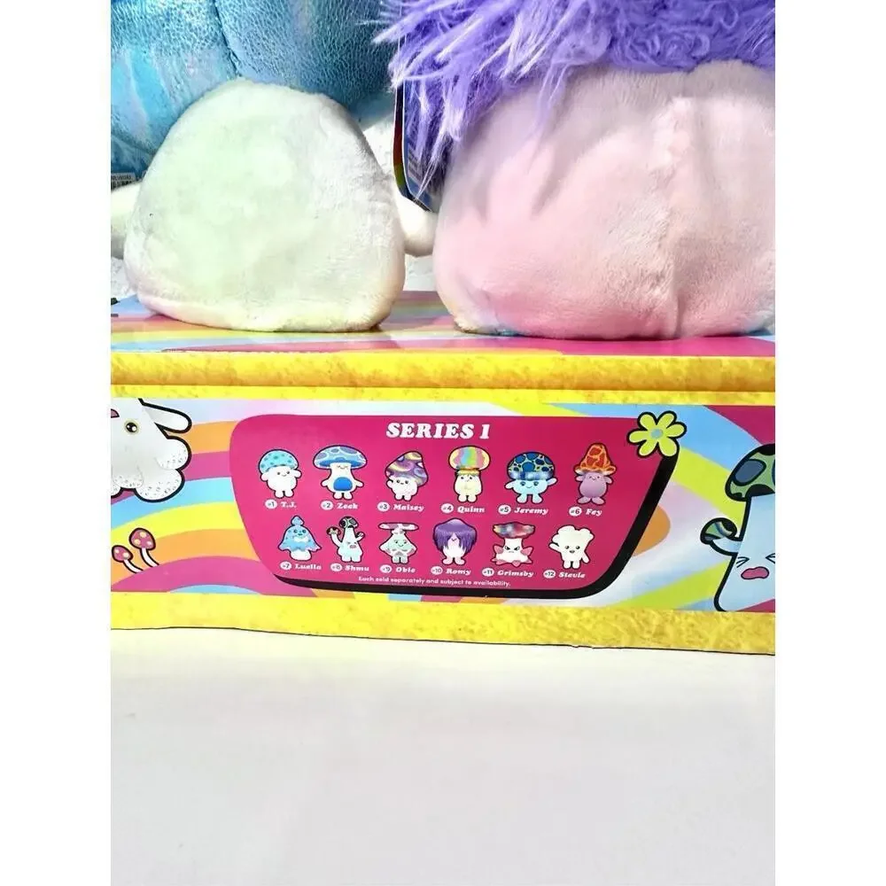 NWT Kellytoy Russ Living on the Veg Mushroom Series 1 #1 TJ & #10 Romy Plushies